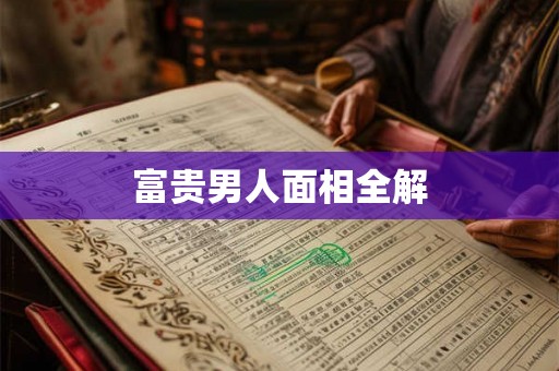 富贵男人面相全解