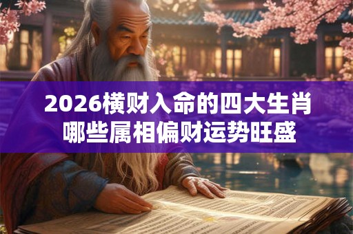 2026横财入命的四大生肖 哪些属相偏财运势旺盛