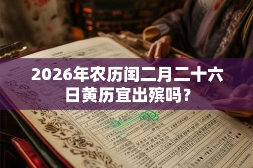 2026年农历闰二月二十六日黄历宜出殡吗？