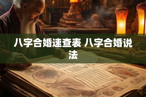 八字合婚速查表 八字合婚说法