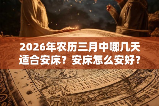2026年农历三月中哪几天适合安床？安床怎么安好？