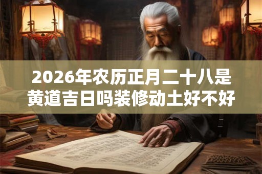 2026年农历正月二十八是黄道吉日吗装修动土好不好？