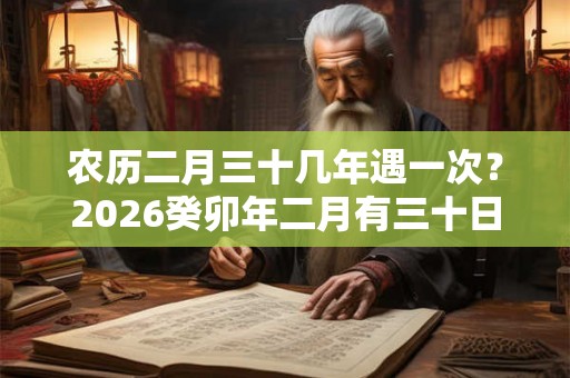 农历二月三十几年遇一次？2026癸卯年二月有三十日吗