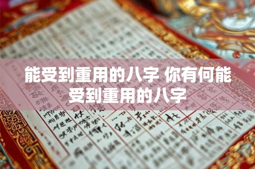 能受到重用的八字 你有何能受到重用的八字 能受到重用的八字 你有何能受到重用的八字