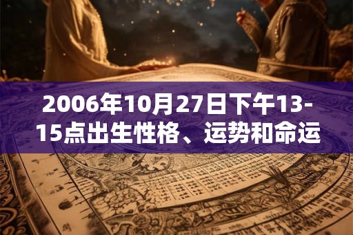 2006年10月27日下午13-15点出生性格、运势和命运