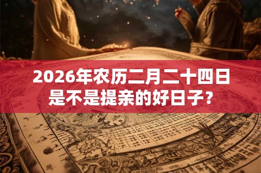 2026年农历二月二十四日是不是提亲的好日子？