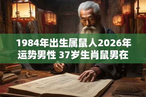 1984年出生属鼠人2026年运势男性 37岁生肖鼠男在2026年运气如何