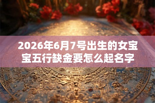 2026年6月7号出生的女宝宝五行缺金要怎么起名字