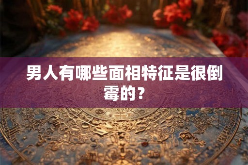 男人有哪些面相特征是很倒霉的？