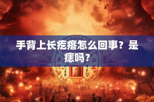 手背上长疙瘩怎么回事？是痣吗？