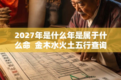 2027年是什么年是属于什么命  金木水火土五行查询表