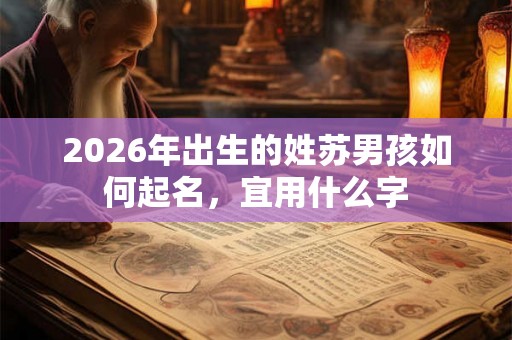 2026年出生的姓苏男孩如何起名,宜用什么字 2026年出生的姓苏男孩如何起名,宜用什么字