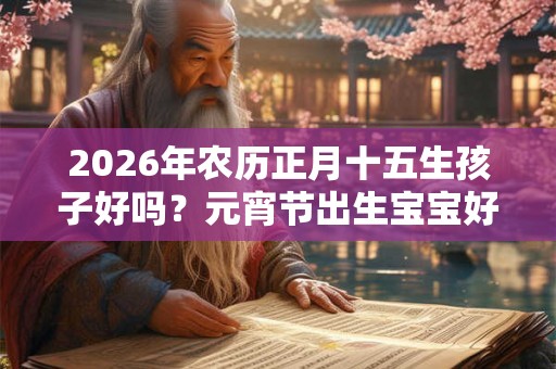 2026年农历正月十五生孩子好吗？元宵节出生宝宝好不好？