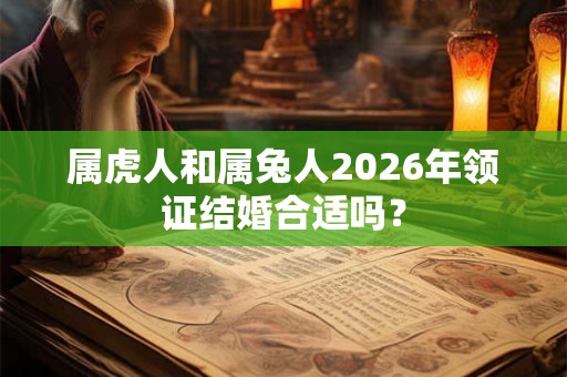 属虎人和属兔人2026年领证结婚合适吗？