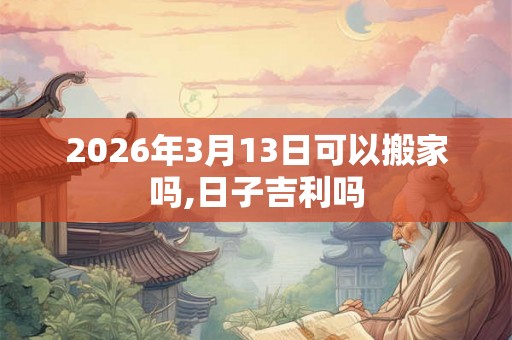 2026年3月13日可以搬家吗,日子吉利吗