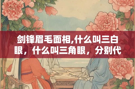 剑锋眉毛面相,什么叫三白眼，什么叫三角眼，分别代表什么
