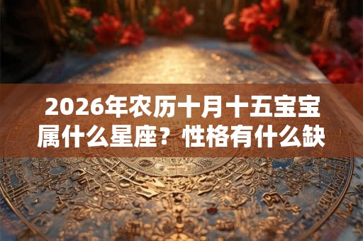 2026年农历十月十五宝宝属什么星座？性格有什么缺点？