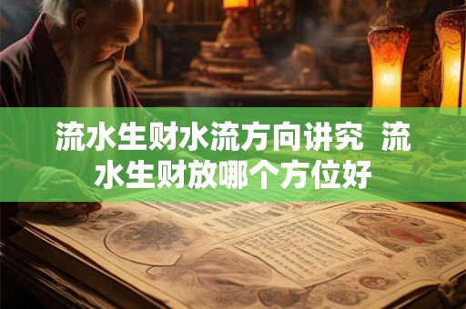 流水生财水流方向讲究  流水生财放哪个方位好