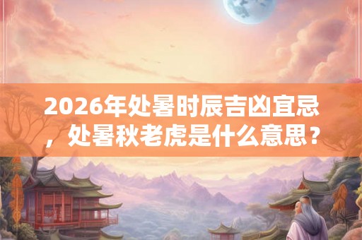 2026年处暑时辰吉凶宜忌，处暑秋老虎是什么意思？