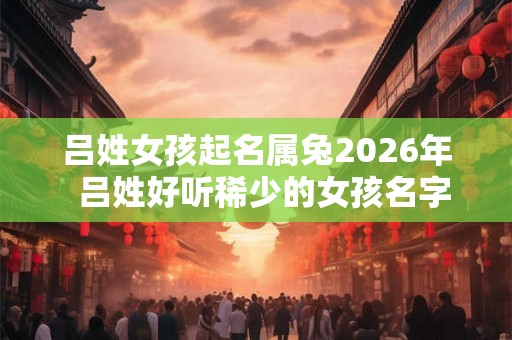 吕姓女孩起名属兔2026年 吕姓好听稀少的女孩名字 吕姓女孩起名属兔2026年 吕姓好听稀少的女孩名字