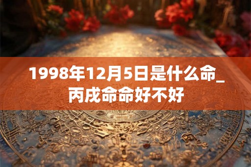 1998年12月5日是什么命_丙戌命命好不好 1998年12月5日是什么命_丙戌命命好不好
