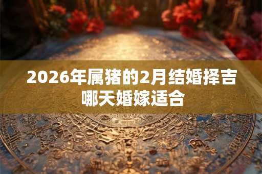 2026年属猪的2月结婚择吉 哪天婚嫁适合