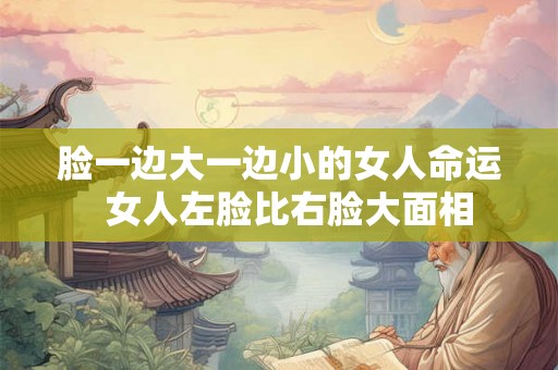 脸一边大一边小的女人命运  女人左脸比右脸大面相