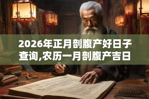 2026年正月剖腹产好日子查询,农历一月剖腹产吉日 2026年正月剖腹产好日子查询,农历一月剖腹产吉日