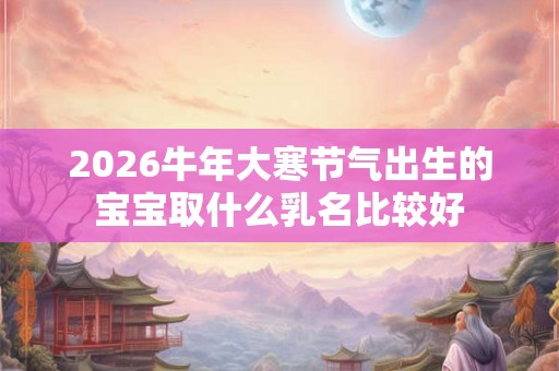 2026牛年大寒节气出生的宝宝取什么乳名比较好 2026牛年大寒节气出生的宝宝取什么乳名比较好