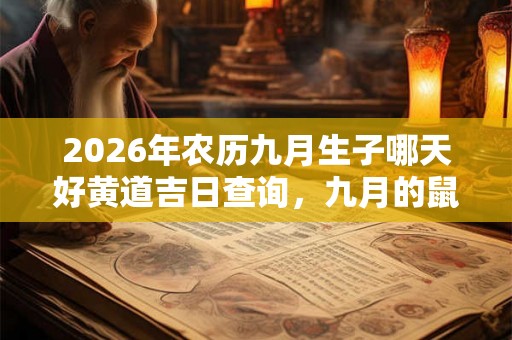 2026年农历九月生子哪天好黄道吉日查询，九月的鼠宝宝好吗？