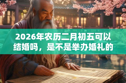 2026年农历二月初五可以结婚吗,是不是举办婚礼的黄道吉日? 2026年农历二月初五可以结婚吗,是不是举办婚礼的黄道吉日?