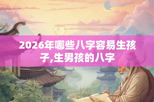 2026年哪些八字容易生孩子,生男孩的八字