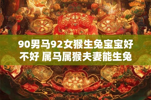 90男马92女猴生兔宝宝好不好 属马属猴夫妻能生兔宝宝吗