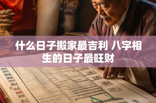 什么日子搬家最吉利 八字相生的日子最旺财 什么日子搬家最吉利 八字相生的日子最旺财