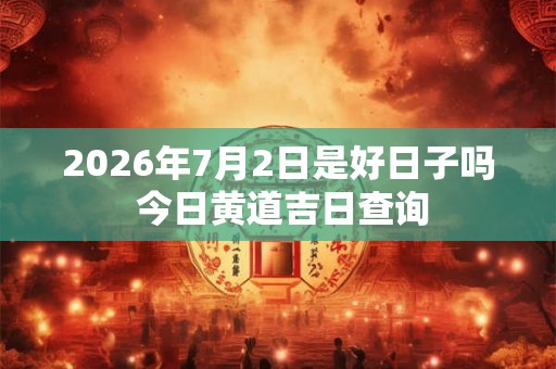 2026年7月2日是好日子吗 今日黄道吉日查询 2026年7月2日是好日子吗 今日黄道吉日查询