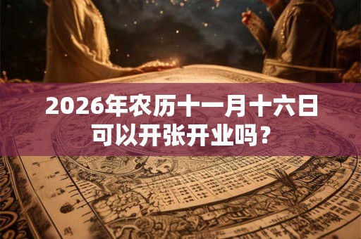 2026年农历十一月十六日可以开张开业吗? 2026年农历十一月十六日可以开张开业吗?