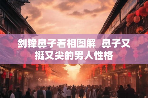 剑锋鼻子看相图解 鼻子又挺又尖的男人性格 剑锋鼻子看相图解 鼻子又挺又尖的男人性格