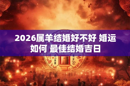 2026属羊结婚好不好 婚运如何 最佳结婚吉日