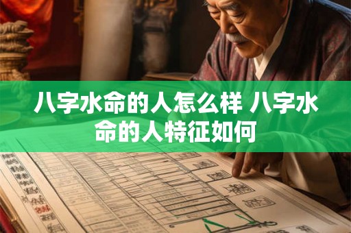 八字水命的人怎么样 八字水命的人特征如何