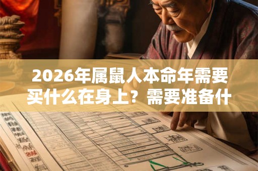 2026年属鼠人本命年需要买什么在身上？需要准备什么？