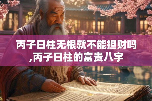 丙子日柱无根就不能担财吗,丙子日柱的富贵八字