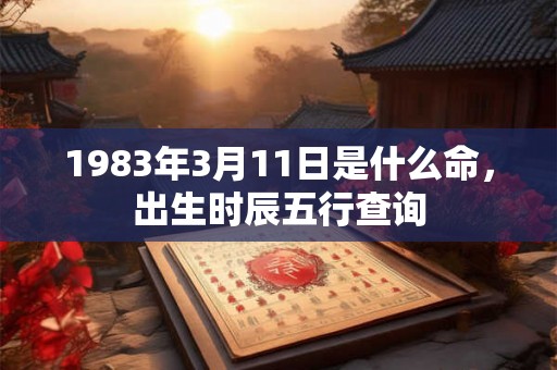 1983年3月11日是什么命，出生时辰五行查询