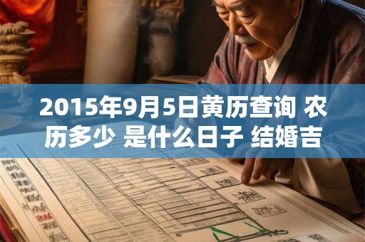 2015年9月5日黄历查询 农历多少 是什么日子 结婚吉时 2015年9月5日黄历查询 农历多少 是什么日子 结婚吉时