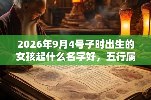 2026年9月4号子时出生的女孩起什么名字好，五行属什么