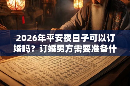 2026年平安夜日子可以订婚吗？订婚男方需要准备什么？