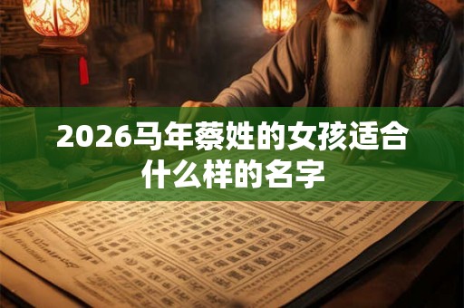 2026马年蔡姓的女孩适合什么样的名字 2026马年蔡姓的女孩适合什么样的名字