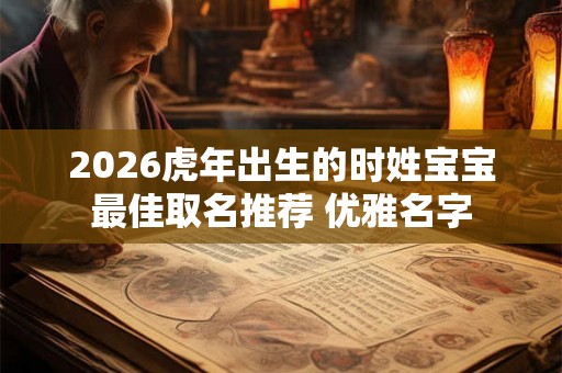 2026虎年出生的时姓宝宝最佳取名推荐 优雅名字