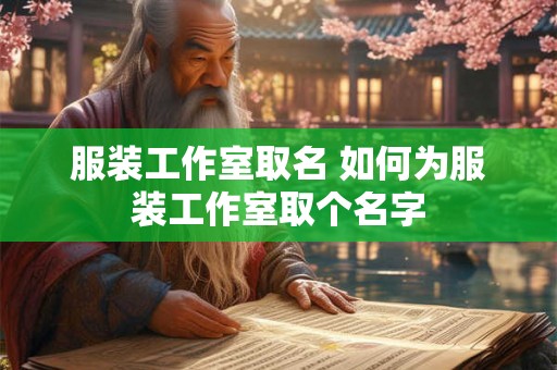 服装工作室取名 如何为服装工作室取个名字