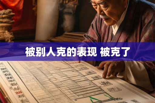 被别人克的表现 被克了