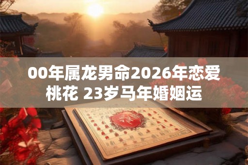 00年属龙男命2026年恋爱桃花 23岁马年婚姻运 00年属龙男命2026年恋爱桃花 23岁马年婚姻运